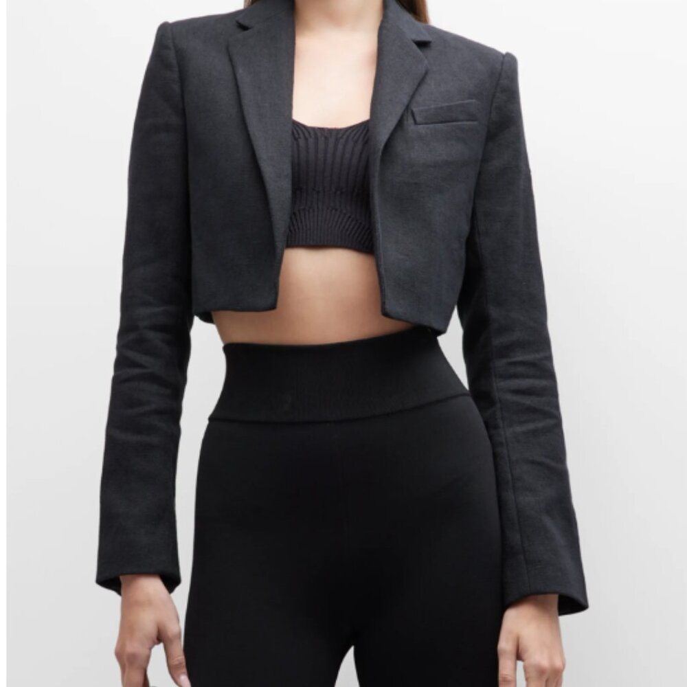 A.L.C. Andy Cropped Jacket Blazer Black Size 2 – Sharp Tailored Fit